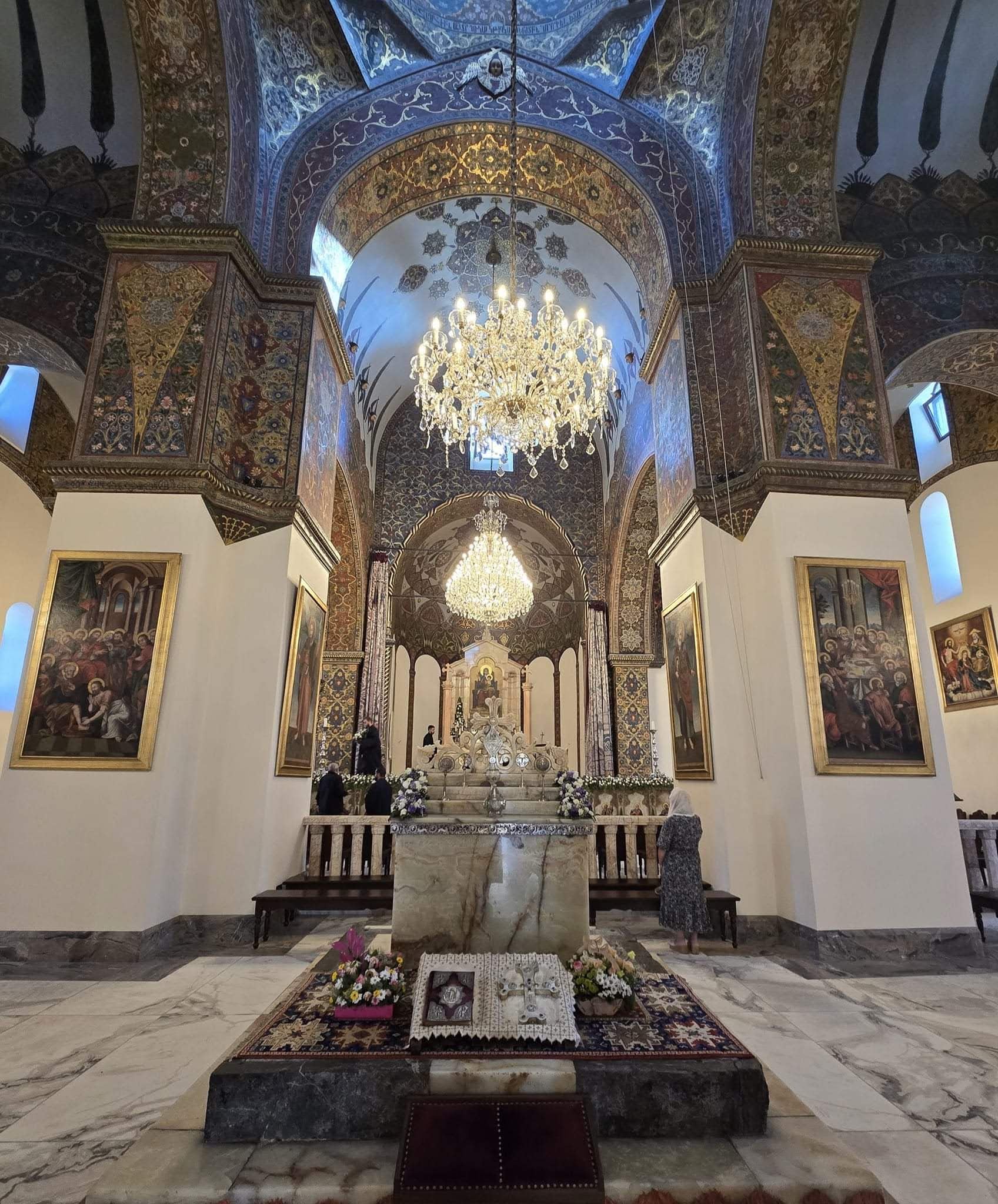 Inside the Cathedral - a view of the Altar of the Descent of the Only Son of God - Soorp Etchmiadzin. Image